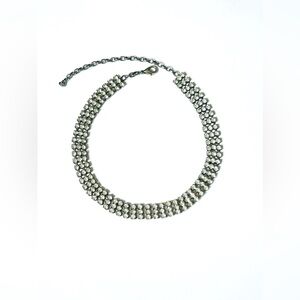 3-row faux Diamond Chain Necklace